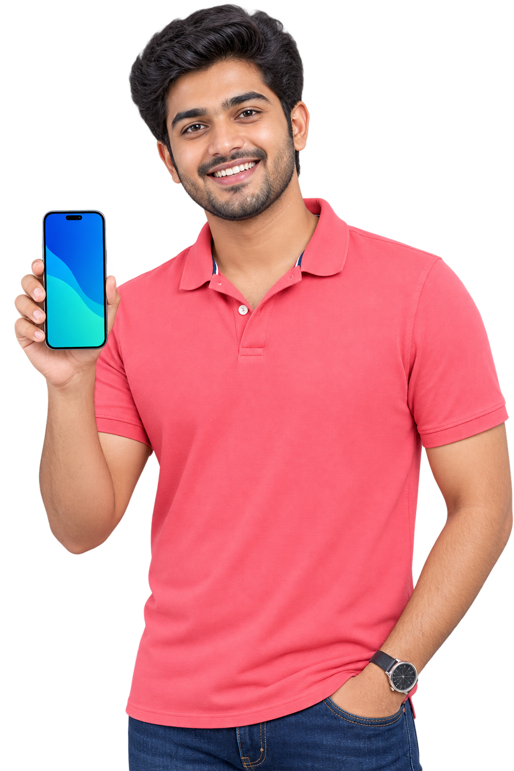 Whitelabel fintech partner holding a smartphone